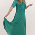 Zielona cekinowa sukienka plus size
