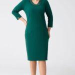 Elegancka sukienka gipiura zielona