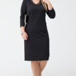 Elegancka sukienka gipiura czarna