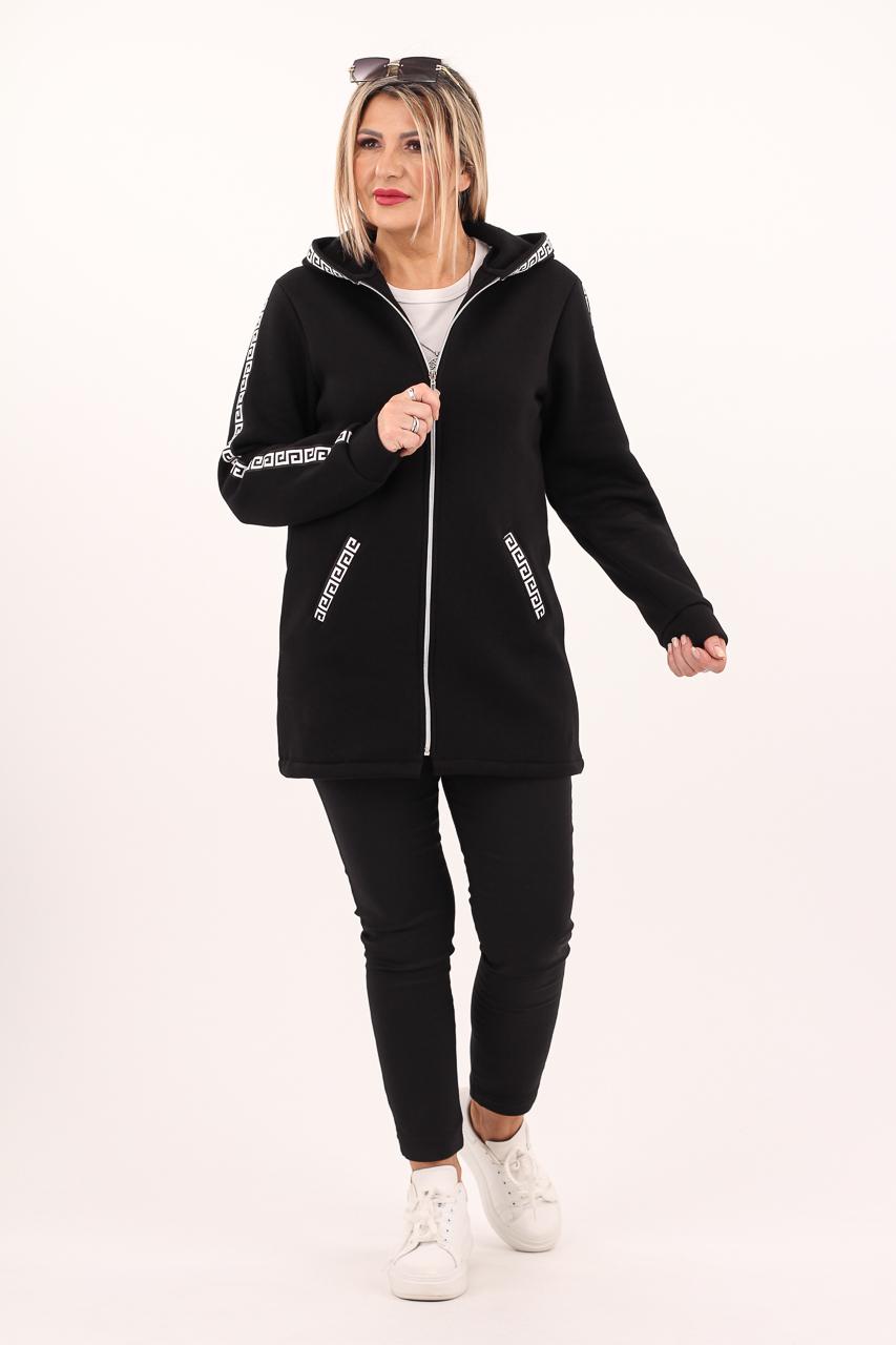 Bluza damska z kapturem i lampasami