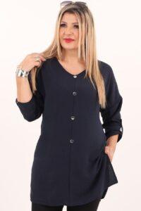 Granatowa tunika z guzikami