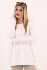 Klasyczny sweter damski biały