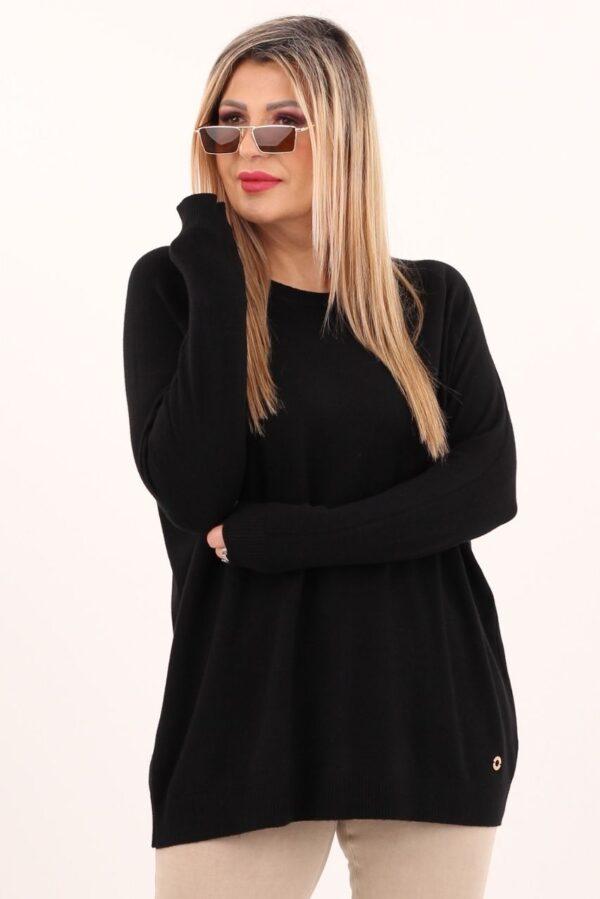 Klasyczny sweter damski czarny