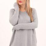 Klasyczny sweter damski szary