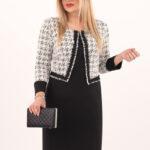 Sukienka z narzutką plus size czarna