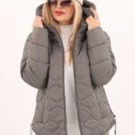 Szara kurtka jesienna damska plus size