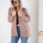 Bluza polarowa damska rozpinana beżowa