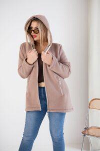 Bluza polarowa damska rozpinana beżowa