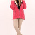 Bluza polarowa damska rozpinana czerwona