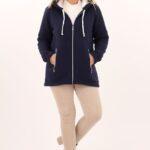 Bluza polarowa damska rozpinana granatowa