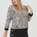 Bluzka-tunika-elegancka-we-wzory-beżowo-czarna (6)