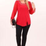 Bluzka-z-szyfonowym-rękawem-czerwona (6)