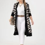 Długi-damski-kardigan-beżowo-czarny (4)