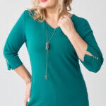 Sukienka-z-dekoltem-PLUS-SIZE-MORSKA-ZIELEŃ (1)