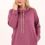 Bluza ze stójką damska fioletowa