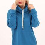 Bluza ze stójką damska morska