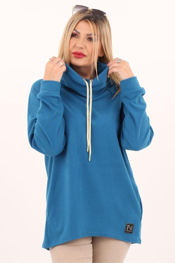 Bluza ze stójką damska morska