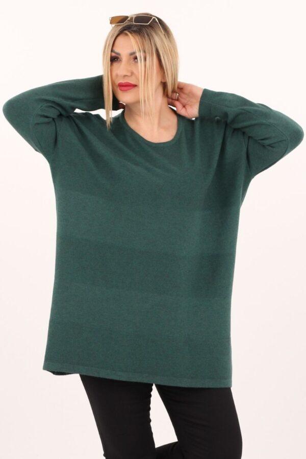 Butelkowy sweter damski oversize