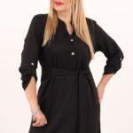 Tunika damska plus size czarna – koszula damska XXL