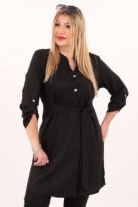 Tunika damska plus size czarna – koszula damska XXL