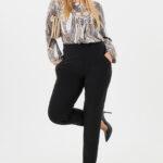 Czarne eleganckie spodnie damskie