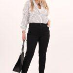 Czarne jeansy damskie z wysokim stanem