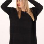 Czarny sweter damski oversize