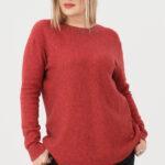 Czerwony sweter z diamencikami