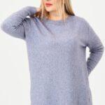 Fioletowy sweter z diamencikami