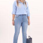 Jeansy damskie prosta nogawka