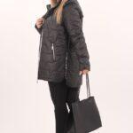czarna kurtka pikowana damska plus size