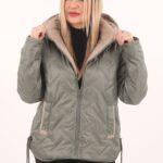 Kurtka ze ściągaczami khaki