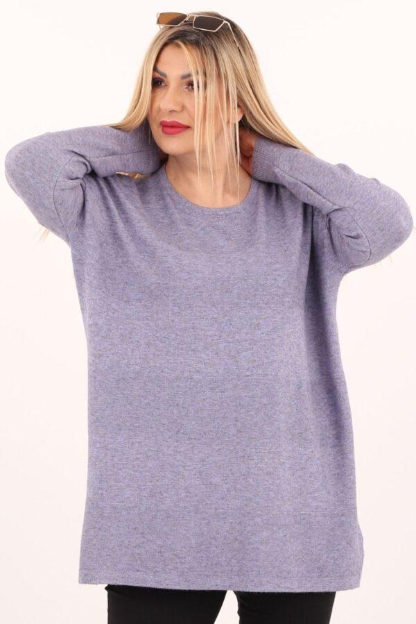 Lawendowy sweter damski oversize