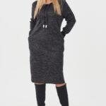 Czarna sweterkowa sukienka plus size duże rozmiary 44-52
