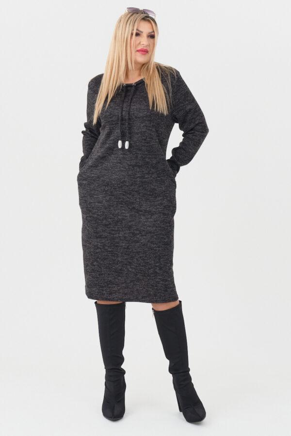 Czarna sweterkowa sukienka plus size duże rozmiary 44-52