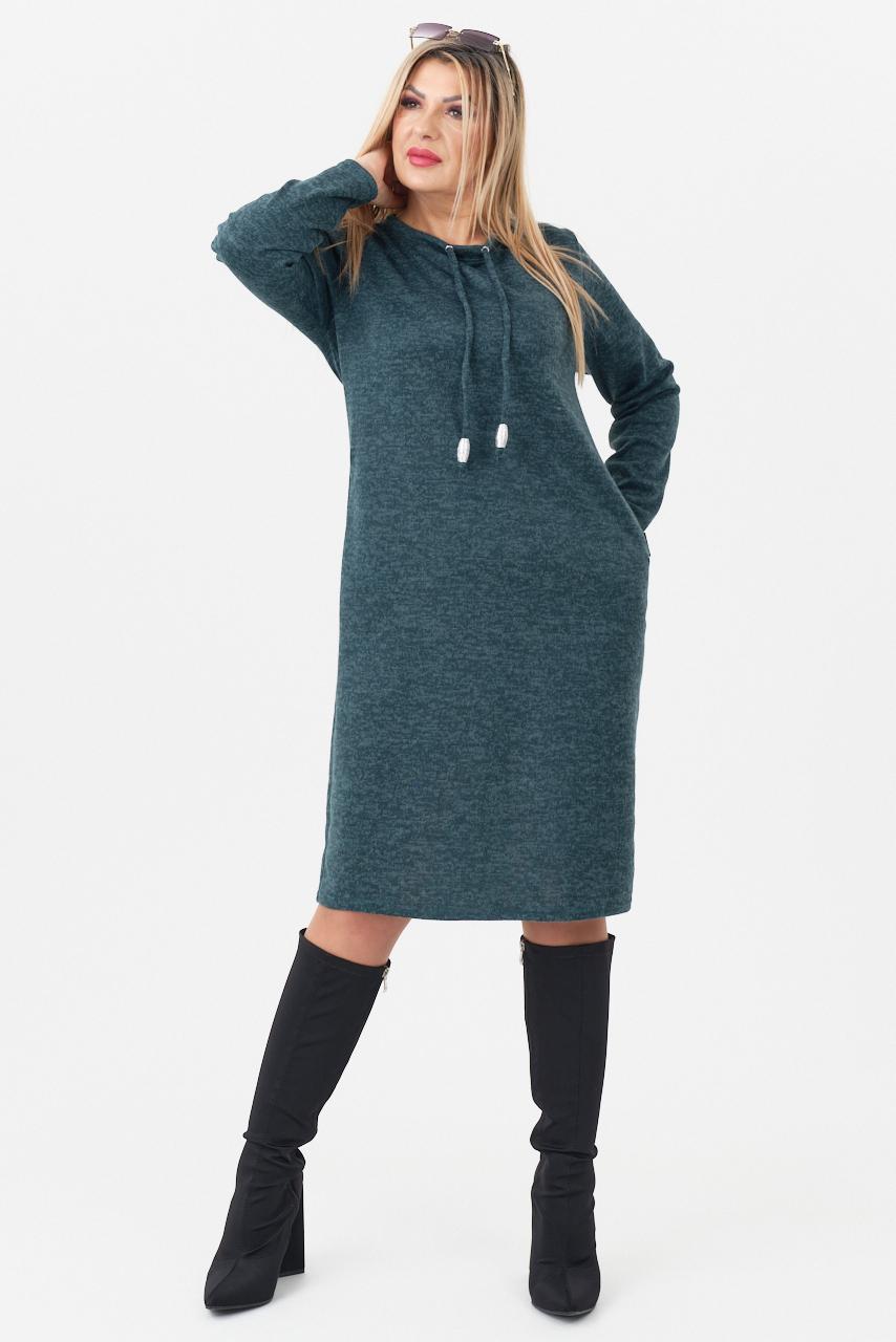 Zielona sweterkowa sukienka plus size duże rozmiary 44-52