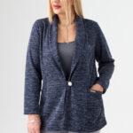 Narzutka damska elegancka granatowa