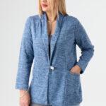 Narzutka damska elegancka niebieska