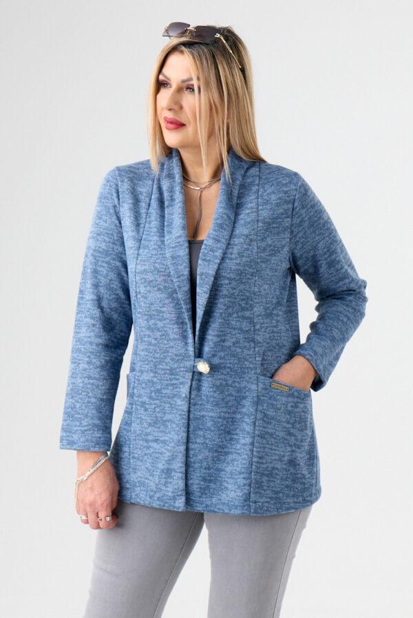 Narzutka damska elegancka niebieska