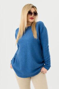 Niebieski sweter z diamencikami