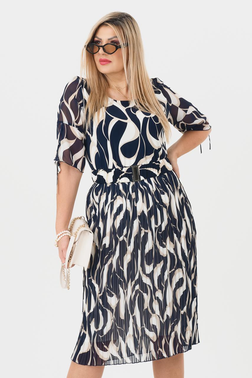 Plisowana sukienka midi