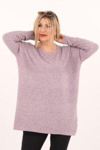 Różowy sweter damski oversize