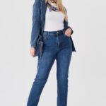 Spodnie damskie jeansowe PLUS SIZE