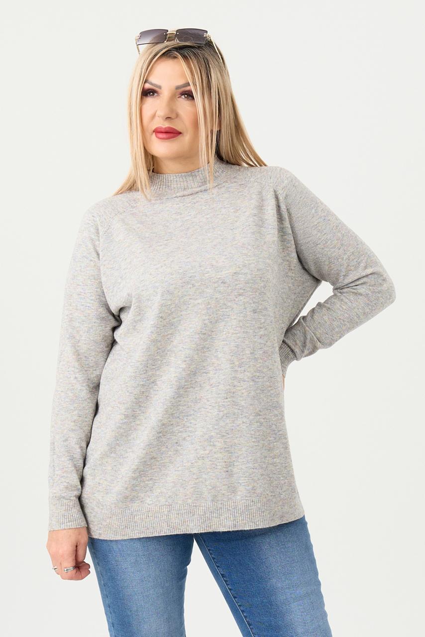 Sweter półgolf damski szary