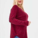 sweter wyciecie z boku cyrkonie 74