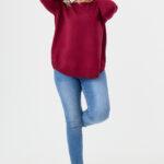 sweter wyciecie z boku cyrkonie 81