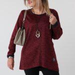 Tunika sportowa plus size bordowa – duże rozmiary