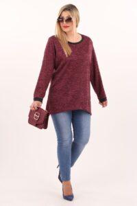 Tunika sportowa plus size bordowa – duże rozmiary
