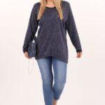 Tunika sportowa plus size granatowa – duże rozmiary