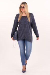 Tunika sportowa plus size granatowa – duże rozmiary